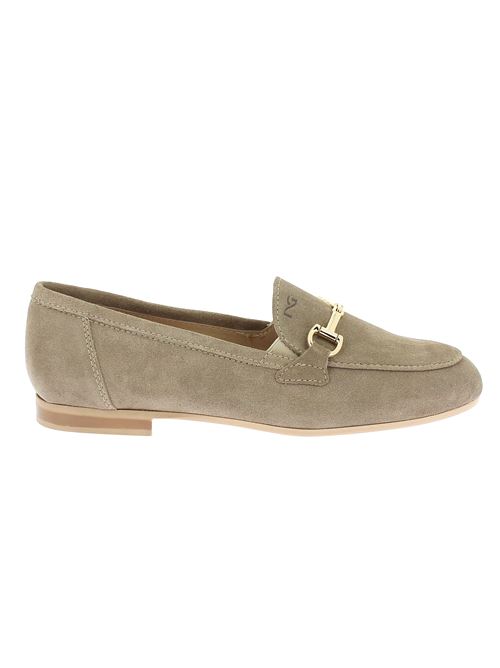 mocassino da donna in camoscio sabbia NERO GIARDINI | E318213D451